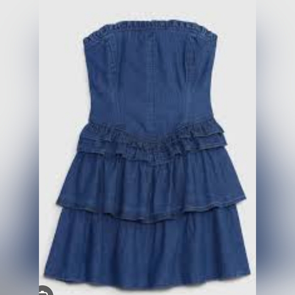 Gap × LoveShackFanct Denim Mini Dress - Picture 2 of 4